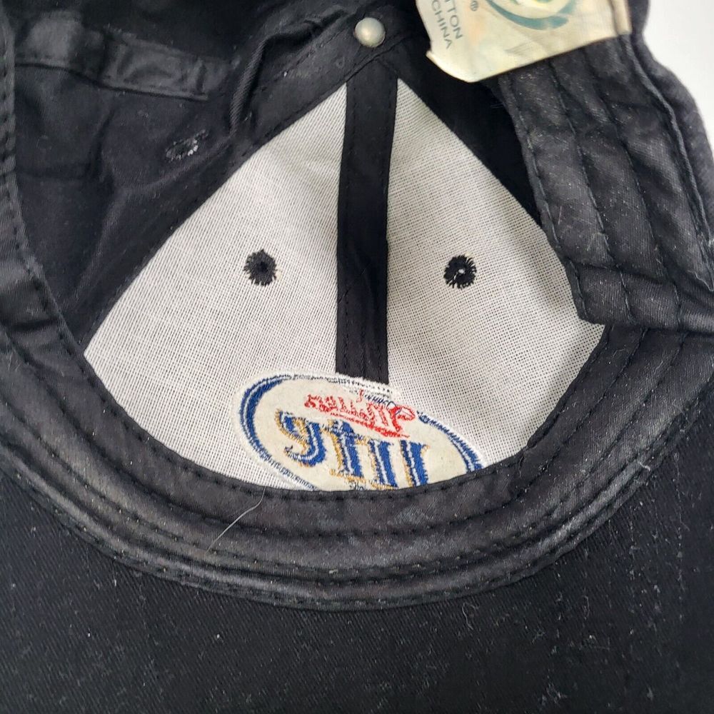Miller Lite Beer Black Hat One Size Adjustable Hook Loop - Picture 6 of 7